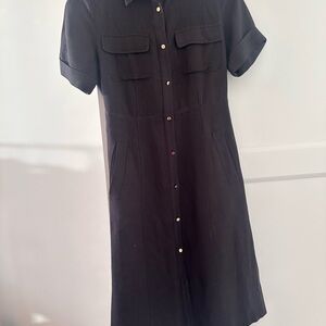 Karen Millen Black Midi Shirt Dress